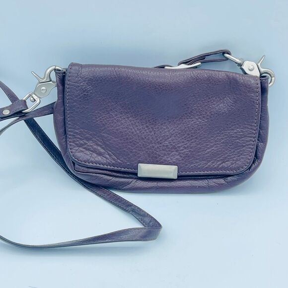 Vintage LIBAIRE of California Brown Leather Crossbody Purse Made in USA Handbag - Picture 1 of 12